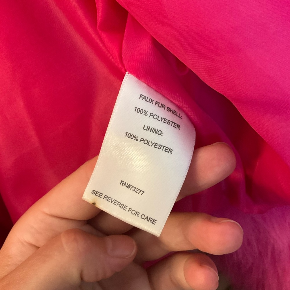 SO Pink Faux Fur Bolero Jacket - Picture 8 of 9